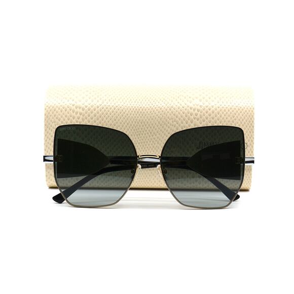 NEW JIMMY CHOO RIVER/S 2M2 GOLD GREY AUTHENTIC SUNGLASSES - Picture 5 of 14